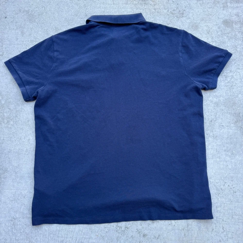 Polo Ralph Lauren Mens XL Custom Slim Fit Big Pony Yacht Club Polo Shirt Navy